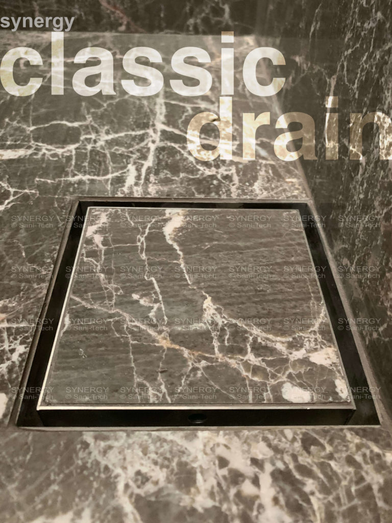 SYNERGY Classic Drain (tile : marble insert Concealed Modern Smart Floor Trap) by Sani-Tech Sanitech 2