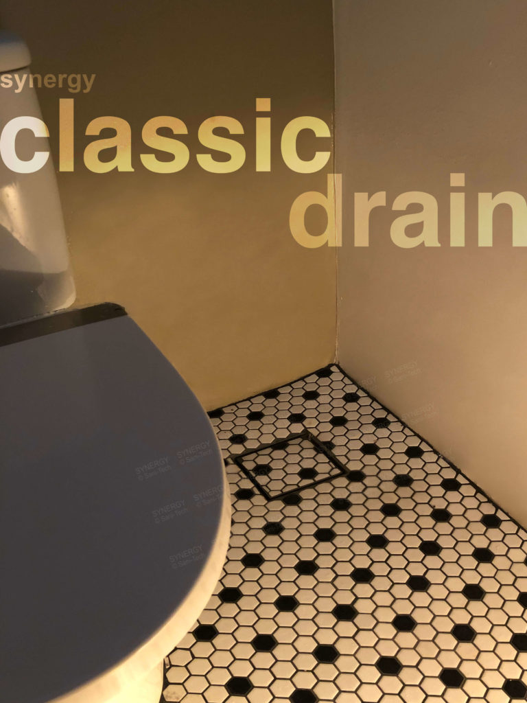 SYNERGY Classic Drain (tile : marble insert Concealed Modern Smart Floor Trap) by Sani-Tech Sanitech